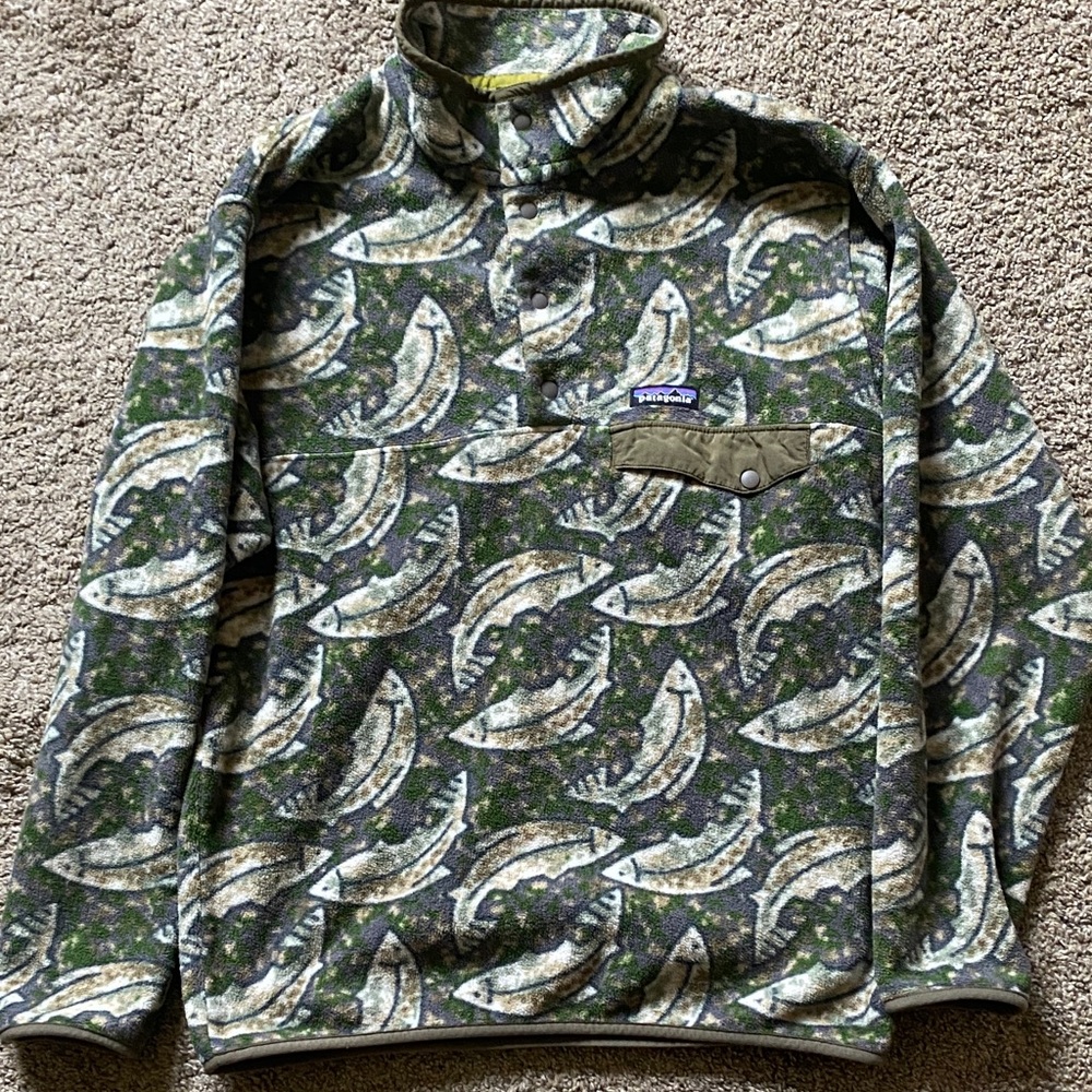 Patagonia Men's Green Pattern fleece